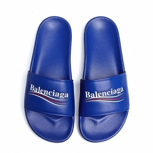 Balenciaga political logo slides blue