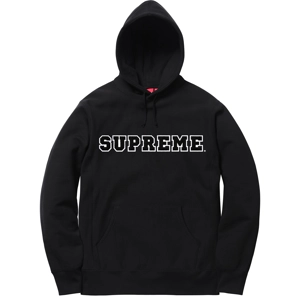 Supreme SS18 Cord Collegiate Logo Hooded Sweatshirt