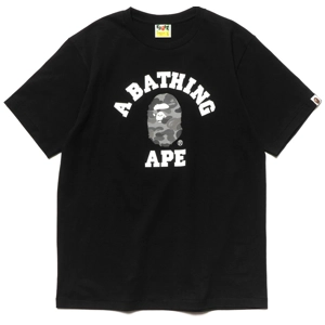 Bape college tee black/grey