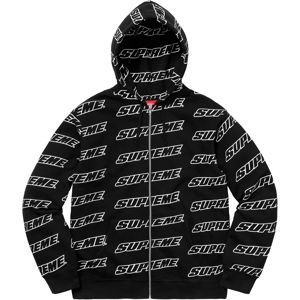 Supreme SS18 repeat zip up hoodie