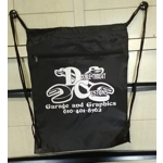 Double Threat Drawsting Bag W/ Zipper