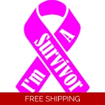 Breast Cancer Ribbon- Survivor