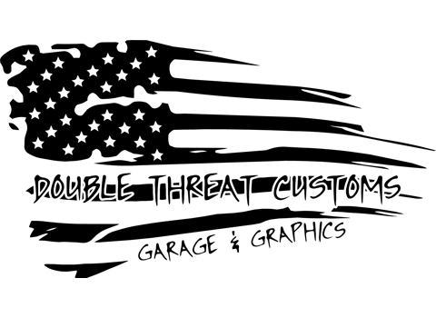 Double Threat Customs Flag Decal