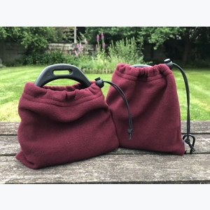 Fleece Stirrup Covers - Burgundy