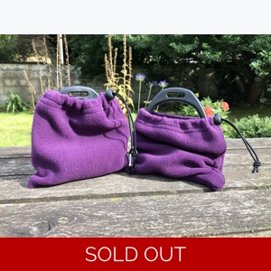 Fleece Stirrup Covers - Grape