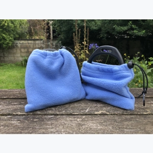 Fleece Stirrup Covers - Light Blue