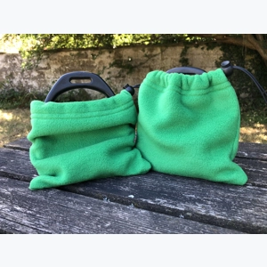 Fleece Stirrup Covers - Emerald