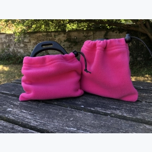 Fleece Stirrup Covers - Cerise