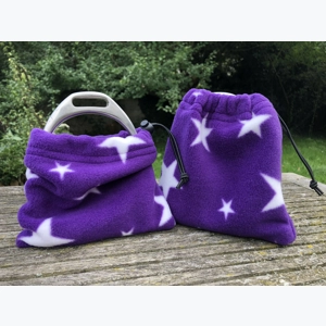 Fleece Stirrup Covers Purple Stars
