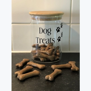 Glass Dog Treat Jar