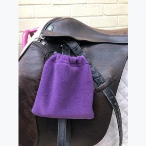 Fleece Stirrup Covers - Grape