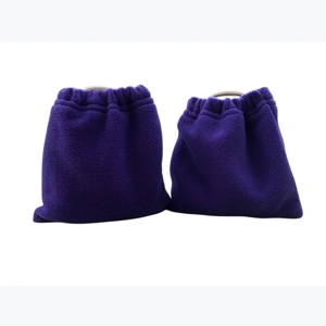 Elasticated Fleece Stirrup Covers - Purple