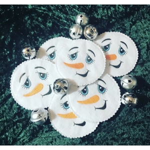 Set of 6 Snowman Coasters