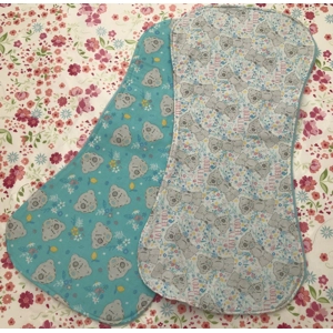 Set of 2 Burp Cloths, Blue
