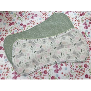 Set of 2 Burp Cloths, Lemon