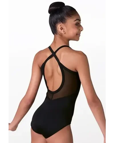 Open Mesh-Back Cami Leotard