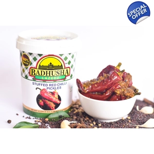 Badhusha Lazeez Stuffed Red Chilli Pickles