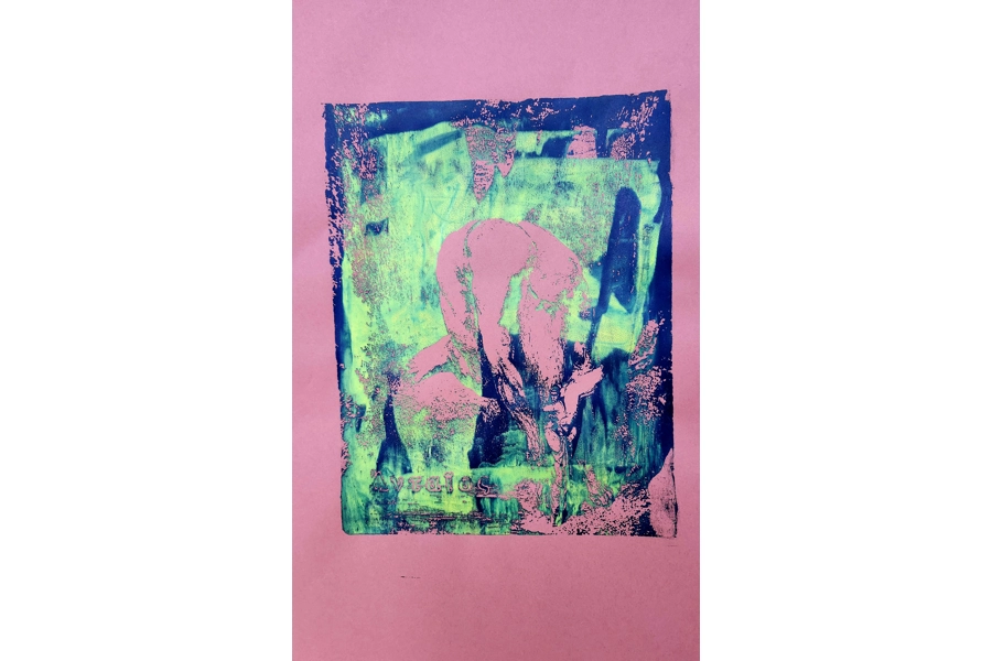 Antaeus Lowers Dante and Virgil Vibrant Moss PRINT (G. Dore)