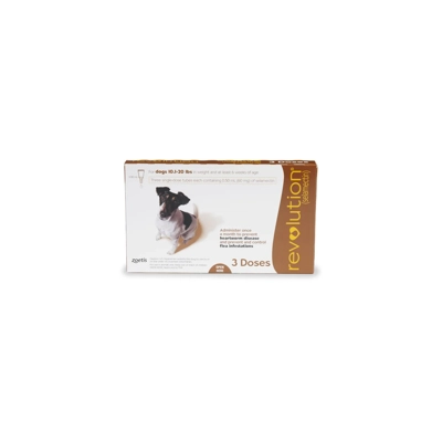 Revolution for Dogs | 10.1-20lbs 4.55-9.08kg | 3xApplications