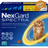 NextGard Spectra for Dogs 3.5-7.5kg | 3x Doses
