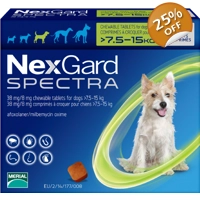 NextGard Spectra for Dogs 7.5-15kg | 3x Doses