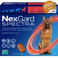 NextGard Spectra for Dogs 30-60kg | 3x Doses