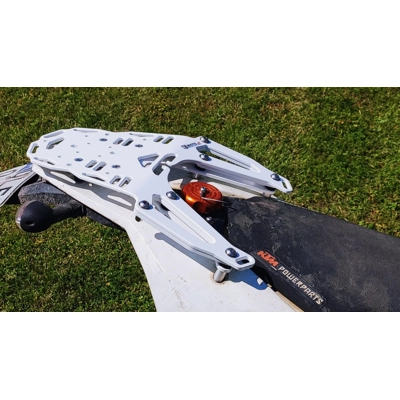 WHITE Smart Luggage Rack for KTM 690 2008-2018 title=