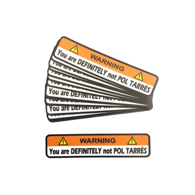 Warning Sticker title=