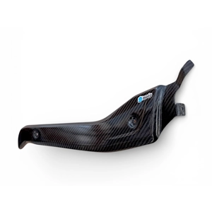Extended Carbon Fiber Exhaust heat shield for 2026+ KTM 690 Enduro/SMC