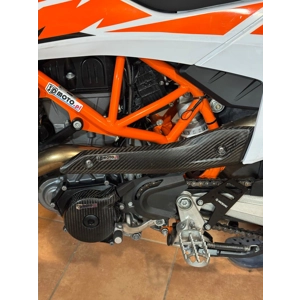Carbon Fiber Exhaust heat shield for 2026+ KTM 690 Enduro/SMC
