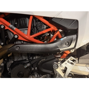 Carbon Fiber Exhaust heat shield for 2026+ KTM 690 Enduro/SMC