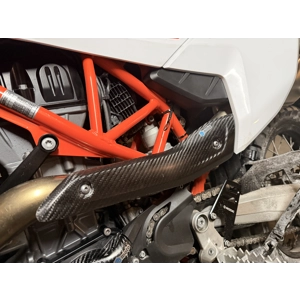 Carbon Fiber Exhaust heat shield for 2026+ KTM 690 Enduro/SMC