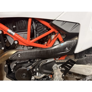 Carbon Fiber Exhaust heat shield for 2026+ KTM 690 Enduro/SMC