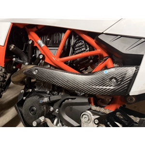 Carbon Fiber Exhaust heat shield for 2026+ KTM 690 Enduro/SMC