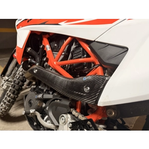 Carbon Fiber Exhaust heat shield for 2026+ KTM 690 Enduro/SMC