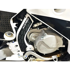 X-Grip White Acerbis Frame Guards for Kove 450 Rally