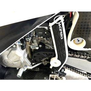 X-Grip White Acerbis Frame Guards for Kove 450 Rally