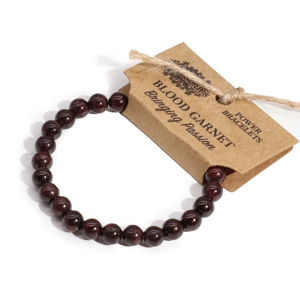 Power Bracelet - Blood Garnet - uplift mood and increase positiveness.