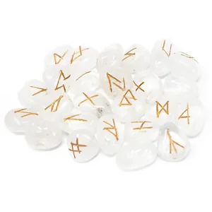 Runes Stone Set in Pouch - Crystal.