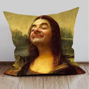 Throw Pillows With Mona Lisa  Picture Print