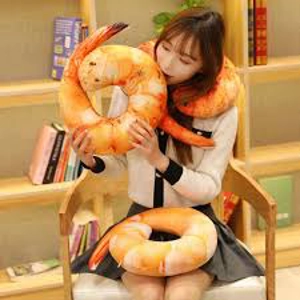 Shrimp Shaped Pillow