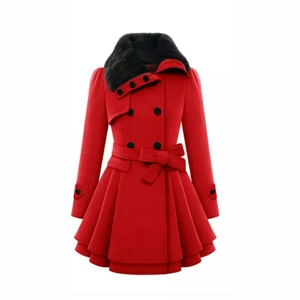 red trench coat for winter