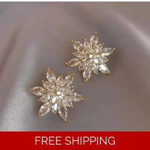 Star Shaped Diamond Earrings