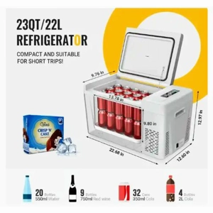 23 Quart Portable 12V Car Fridge Freezer