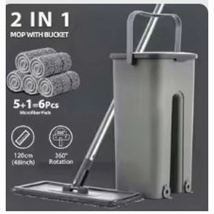 Cleaning Products Solution: Bucket And Mopping Stick