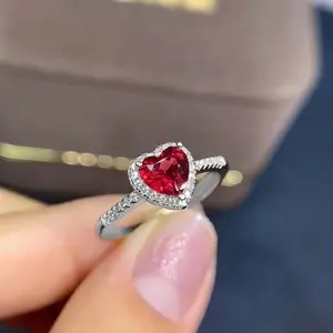Red Heart Shaped Rings For Girlfriend