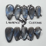 Nail Set - Blue Flash Moonstone