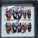 Nail Set - Halloween French Ghosts & Bats