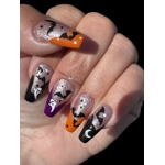 Nail Set - Halloween French Ghosts & Bats