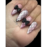 Nail Set - Pink Fishnets